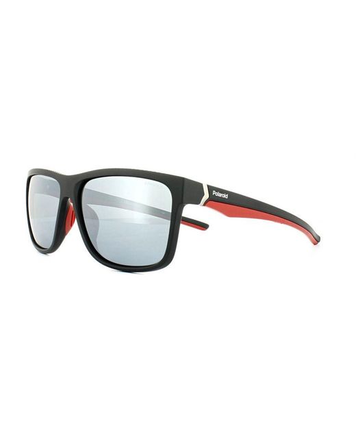 Polaroid Brown Sport Rectangle Mirror Polarized Sunglasses for men