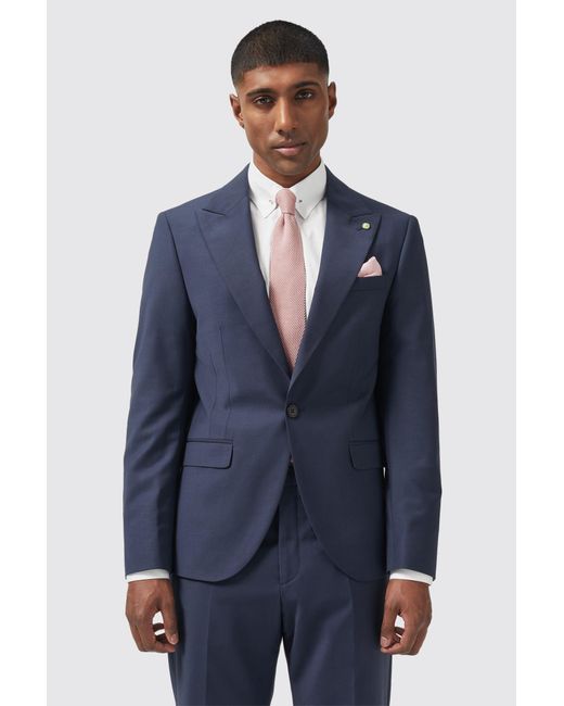 Twisted Tailor Blue Buscot Slim Fit Jacket for men