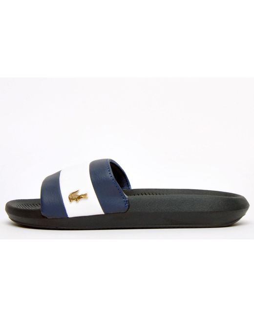 Lacoste Blue Croco Slide 120 3 Synthetic Flip-Flops 39Cfa0036 092