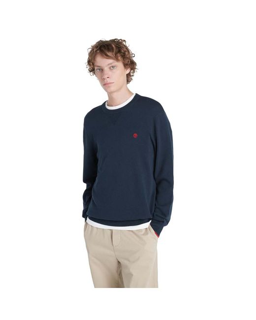 Timberland Men's John Crewneck Sweatshirt In Navy in het Blue voor heren