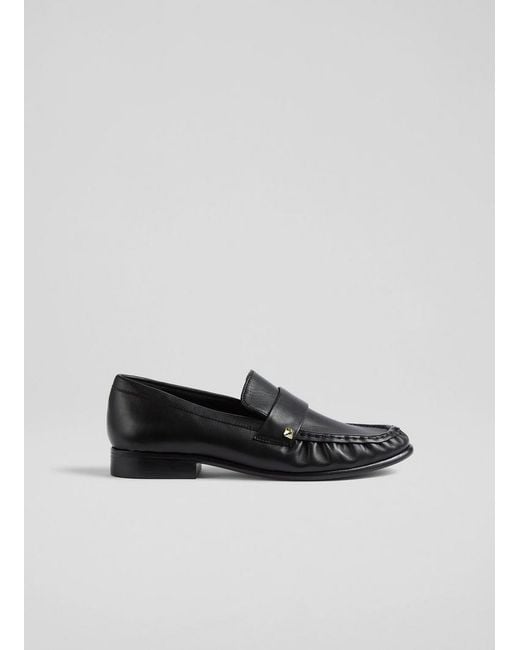 L.K.Bennett Black Fl Adira Stud Loafer