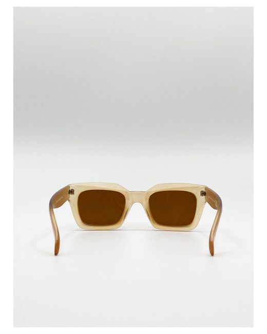 SVNX White Oversized Square Sunglasses