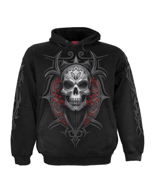 Spiral Black Adult High Priestess Back & Sleeve Print Hoodie Cotton