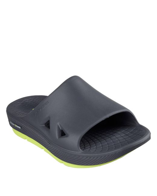 Skechers Blue Density Premium Arch Fit Hyper Sliders for men