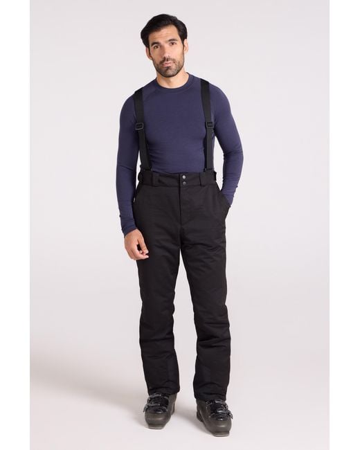 Mountain Warehouse Blue 'Interstellar' Waterproof Ski Pants Insulated Adjustable Winter Trouser for men