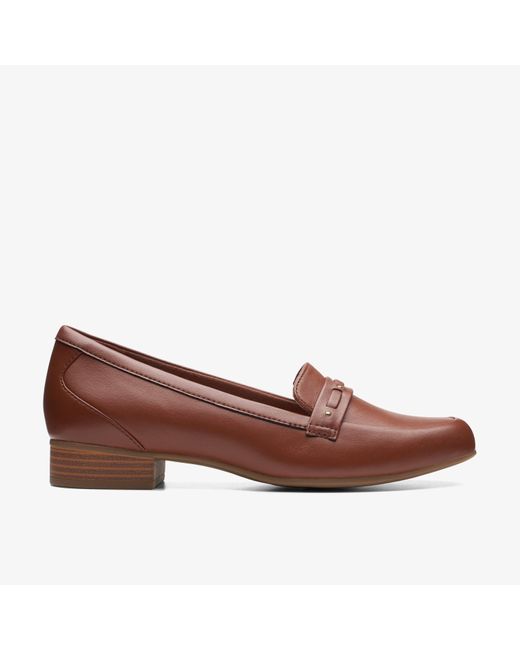 Clarks Red Juliet Bay Tan Leather Shoes