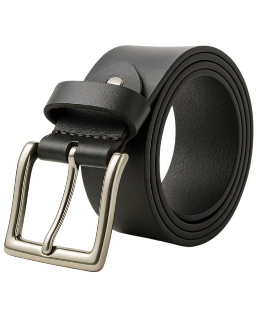 Woodland Leathers Black Leather Belts, Premium Genuine Belt 1.5" Width for men