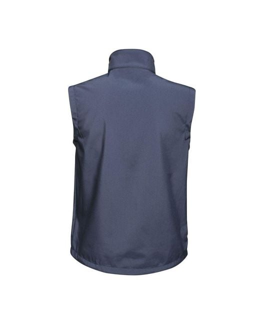 Regatta Blue Octagon 3 Layer Printable Softshell Bodywarmer for men
