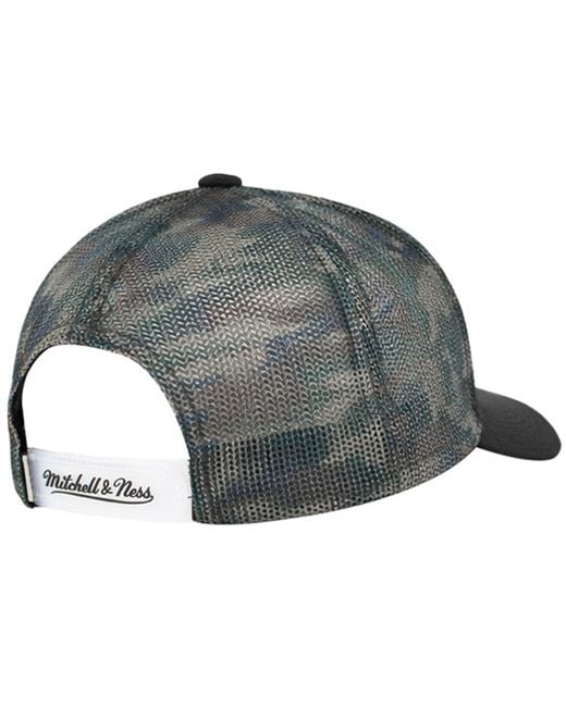 Mitchell & Ness Black Nba Milwaukee Bucks Squad Camo Cap