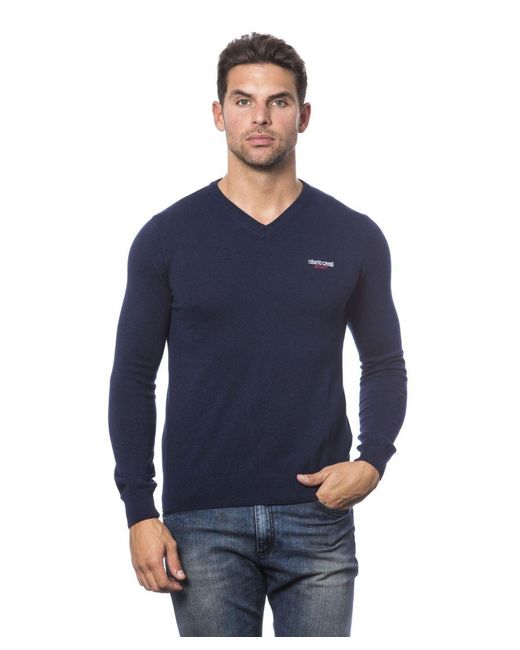 Roberto Cavalli Blue Sport Sweater for men