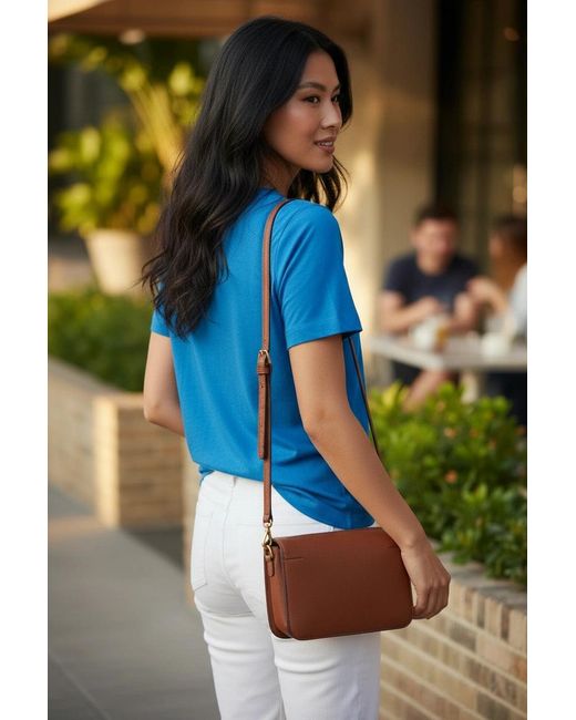 Secret Label Blue Relaxed Linen Blend T-Shirt