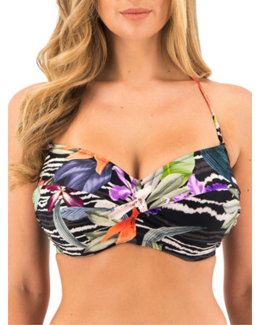 Fantasie Blue Maldives Twist Bandeau Bikini Top