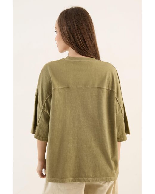 DSGN Studio Green Heavyweight Washed Oversized Short Sleeve T-Shirt
