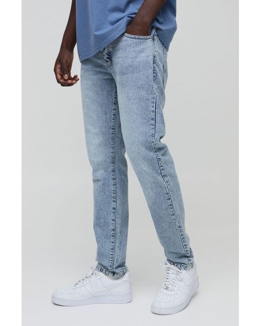 BoohooMAN Blue Slim Rigid Jean for men