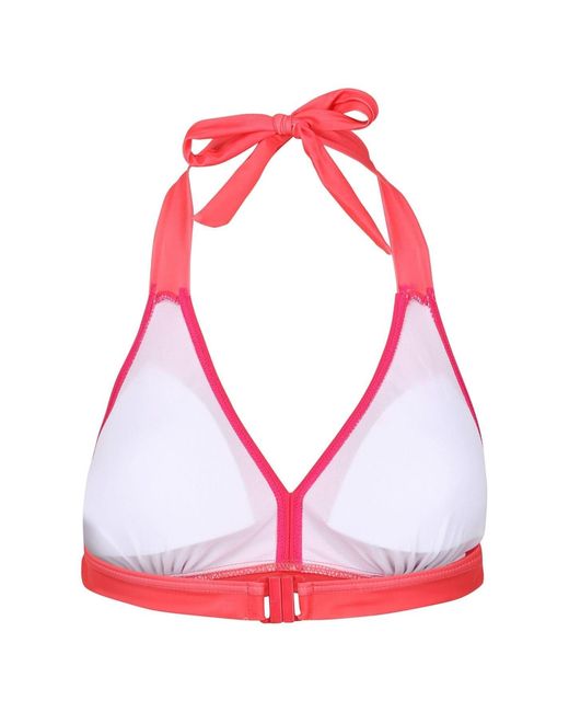 Regatta Red Flavia Halter Neck Tie Shoulder Triangle Bralet