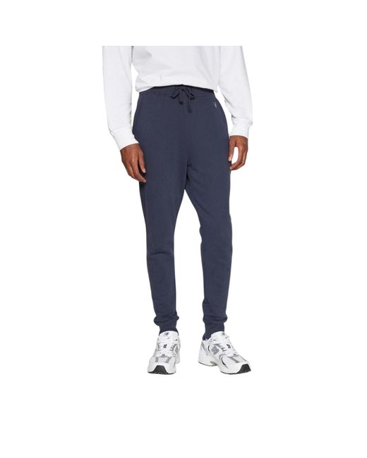 AllSaints Blue Raven Slim Fit Sweatpants Fleece Bottoms Casual Cuffed Cotton for men