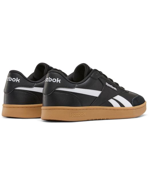 Reebok Black Forte Lounger Leather /Gum Trainers for men