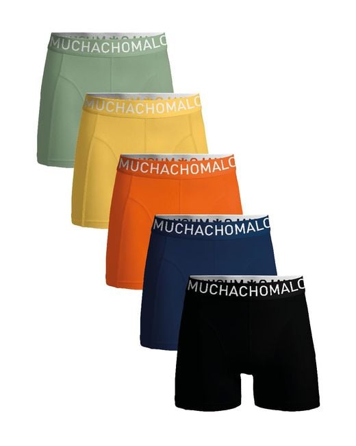 MUCHACHOMALO Herren Boxershorts – 5 Stück – Herren Unterhosen in Orange für Herren