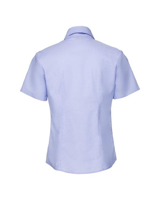 Russell Blue Collection /Ladies Oxford Short-Sleeved Shirt (Oxford)