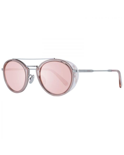 Omega Pink Rose Aviator Sunglasses With Mirrored Lenses for men