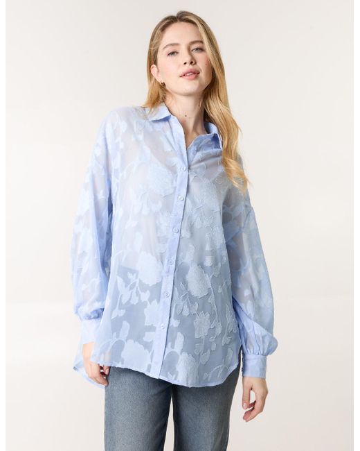 Blue Vanilla Blue Sheer Devore Shirt