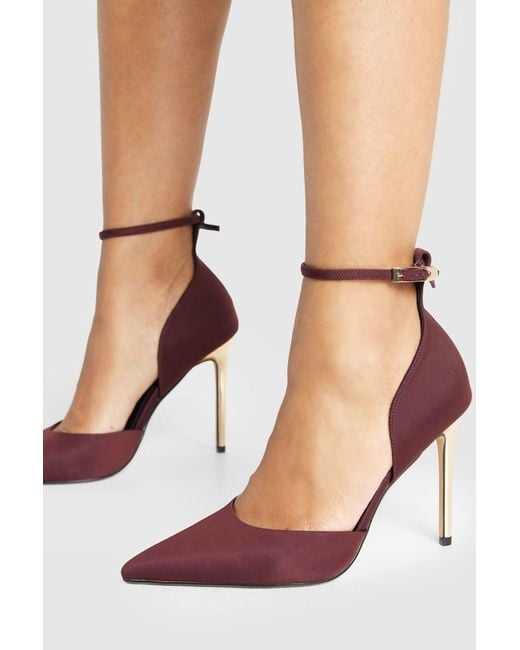 Boohoo Natural Statement Heeled 2 Part Court Shoes
