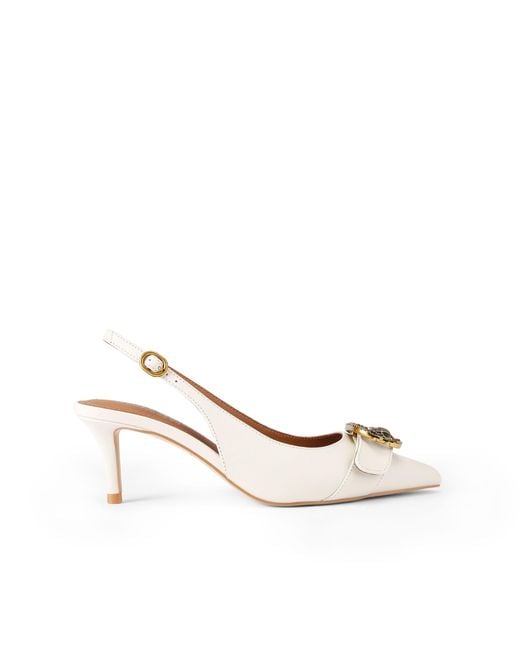 Kurt Geiger Metallic Leather Kgl Mayfair Sling Sm Egl Heels