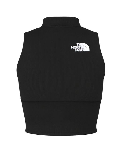 The North Face Black Rib Panel Zip Top