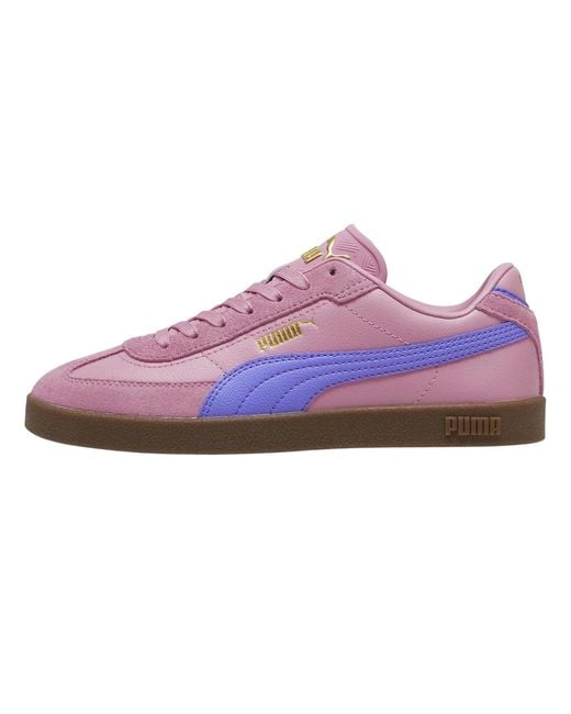 PUMA Purple Ladies Club Ii Era Wide Strap Flat Trainers (Mauve)