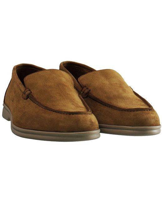Hackett Brown Hr Mocassin Shoes Leather for men