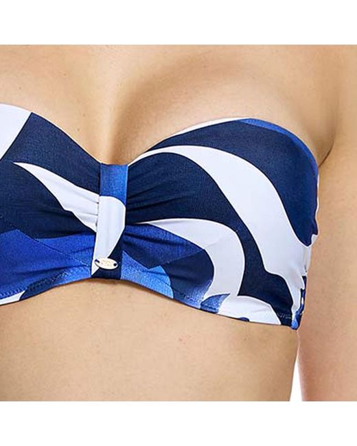 Ory Blue Bandeau Bikini Top Bra W261746