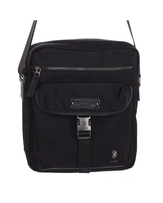U.S. POLO ASSN. Black Large Shoulder Bag Beus96028Mip for men