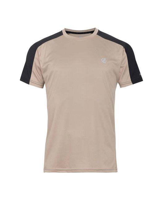 Dare 2b Discernible Ii Hardloop T-shirt In Crème Zwart in het Natural voor heren