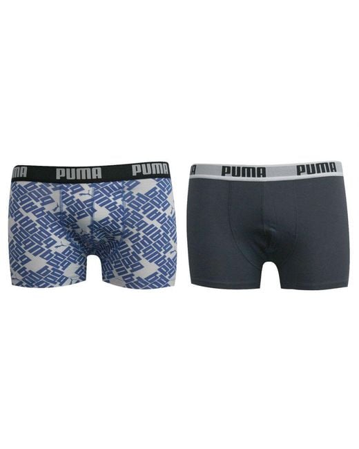 PUMA Blue 2 Pack Underwear Boxer Shorts 511605001 079 030 A182E for men