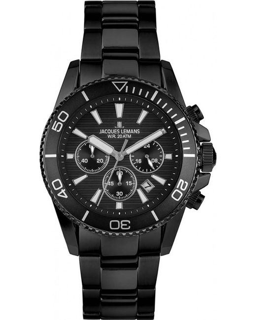 Jacques Lemans Black 1-2206N Liverpool Diver Watch for men