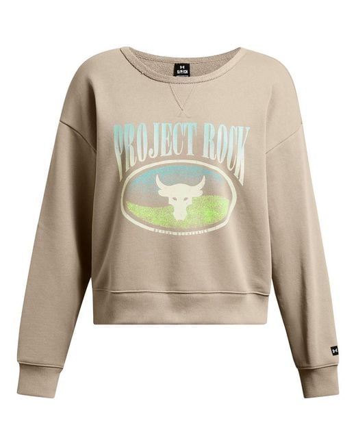 Under Armour Gray Pjt Rck Hw Terry Ls Q1 Sweatshirt