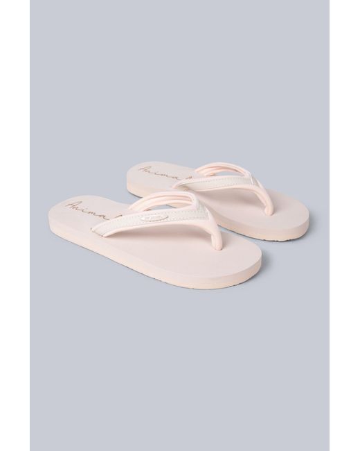 Mountain Warehouse Pink 'Swish' Flip Flops With Soft Padded Upper Straps Comfy Slip-On Beach Sandals