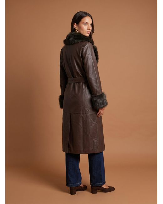 Urban Bliss Brown Pu Fur Cuff Jacket