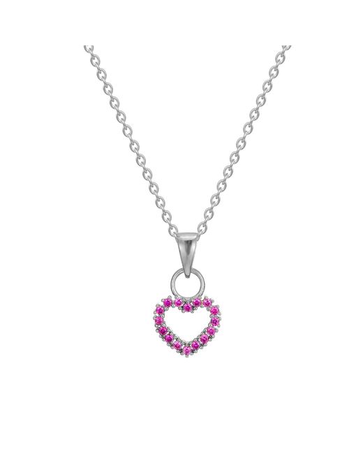 SEOL + GOLD Pink Sterling Ruby Heart Charm