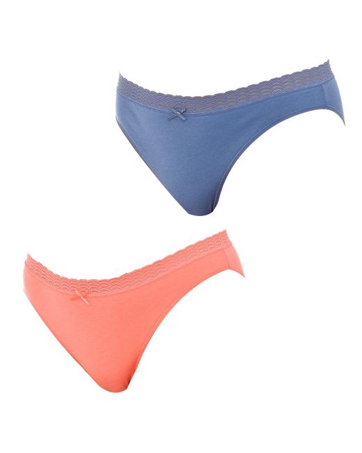 Dim Blue Pack-2 Eco- Panties With Matching Interior Lining D09Aj