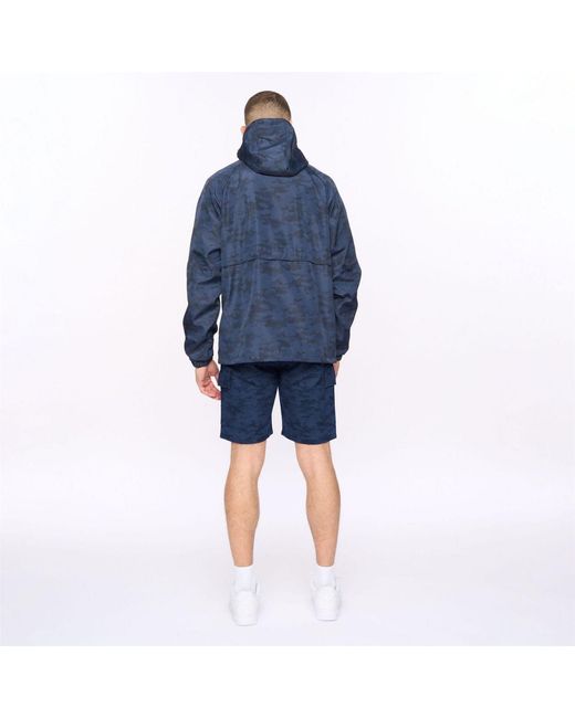 Crosshatch Blue Allover Print Jacket for men
