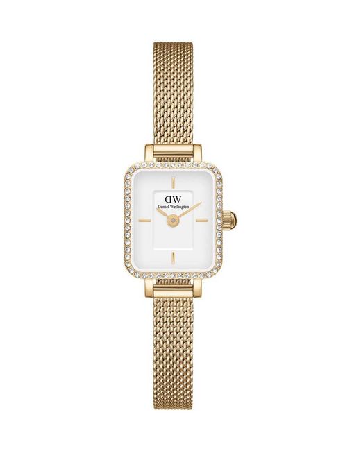 Daniel Wellington White Dw00100730 Ladies Quadro Mini Lumine 15Mm Watch