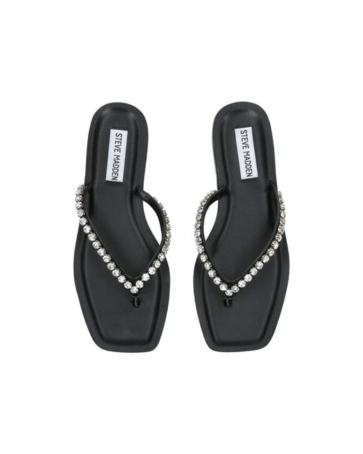 Steve Madden Black Kustom Sandals