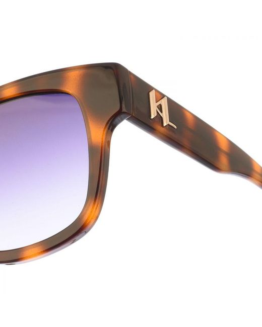 Karl Lagerfeld Brown Kl6088S Oval-Shaped Acetate Sunglasses for men