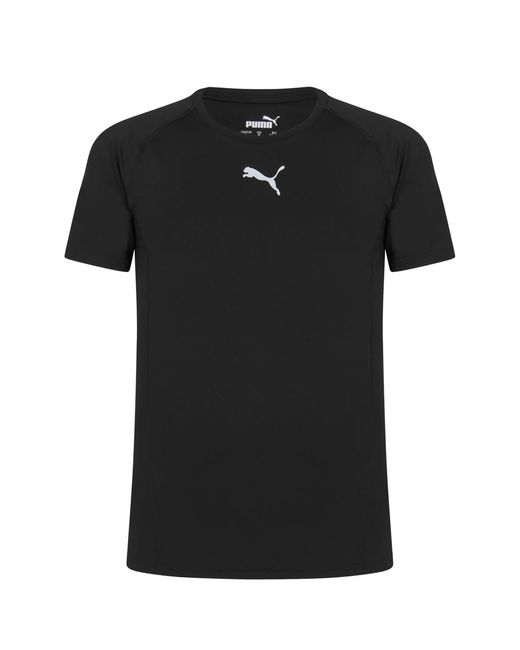 PUMA Black Liga Baselayer Short Sleeve Tee for men