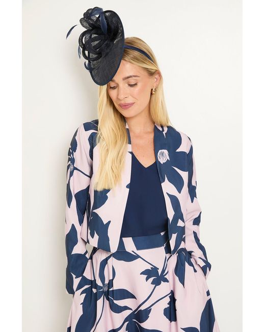 Wallis White Petite Floral Ottoman Twill Jacket