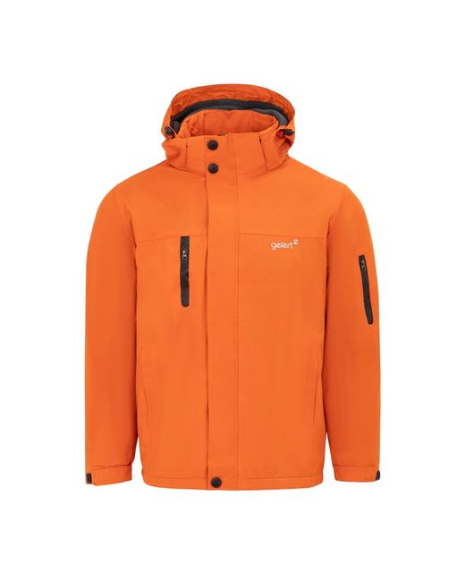 Gelert Orange Solid Hooded Regular Parka for men