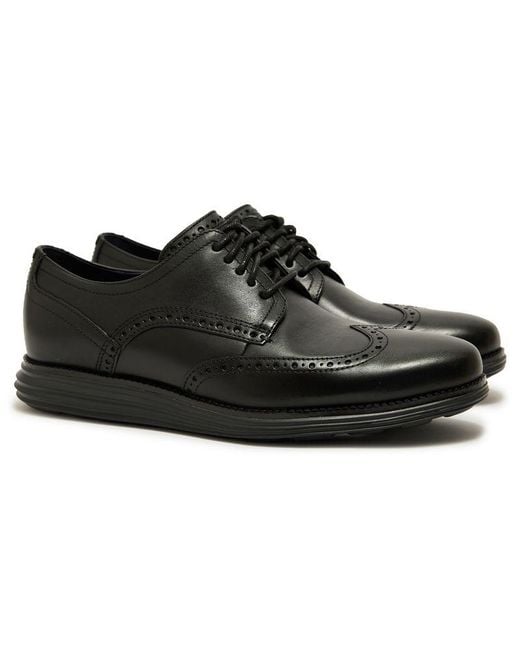 Cole Haan Black Original Grand Wingtip Oxford Shoes for men