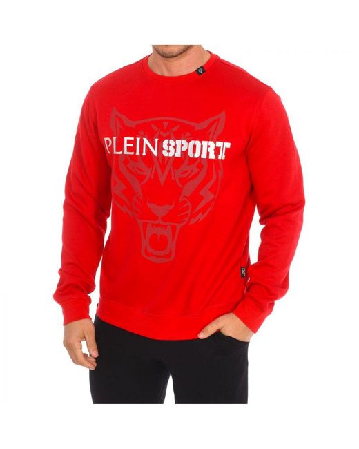 Philipp Plein Fipsg600 Sweatshirt Met Lange Mouwen En Ronde Hals in het Red voor heren