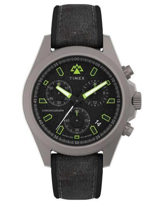 Timex Gray Field Post Chrono Watch Tw2V96300 Rubber for men